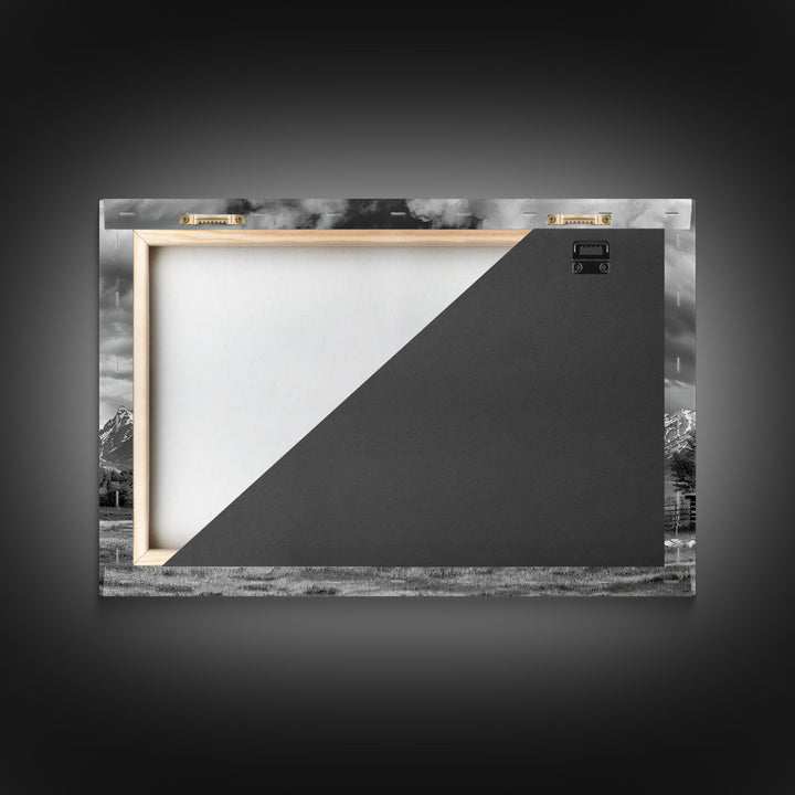 Old Barn Wall Art, Framed Canvas Print or Metal Art, Rustic Homestead Framed Canvas Art, Vintage Old Barn Black and White Wall Art