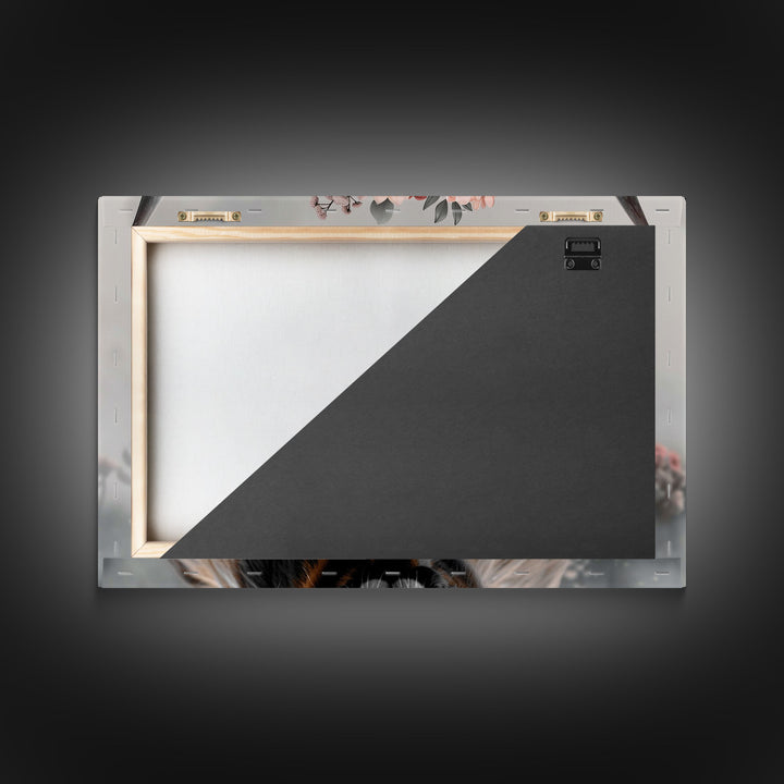 Framed Wall Art Texas Cattle, Wood Framed Canvas Print, Farmhouse Decor, Minimalist Rustic Farmhouse Painting, Vacation Home Decor, Western