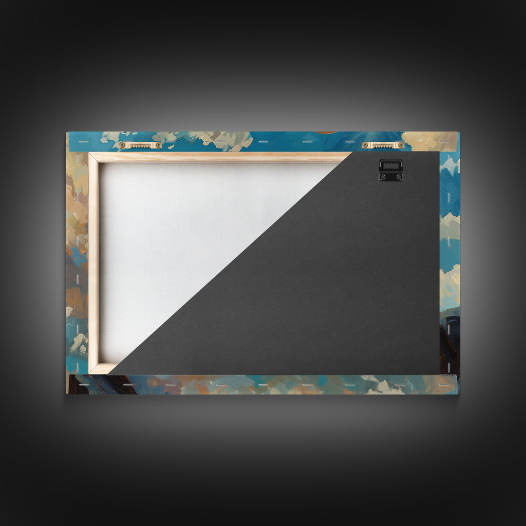 Cowboy In The Clouds | Framed Canvas Print or Metal Art | Wild West Decor | Cottagecore | Southwestern Art Home Decor, Farmhouse Western Art