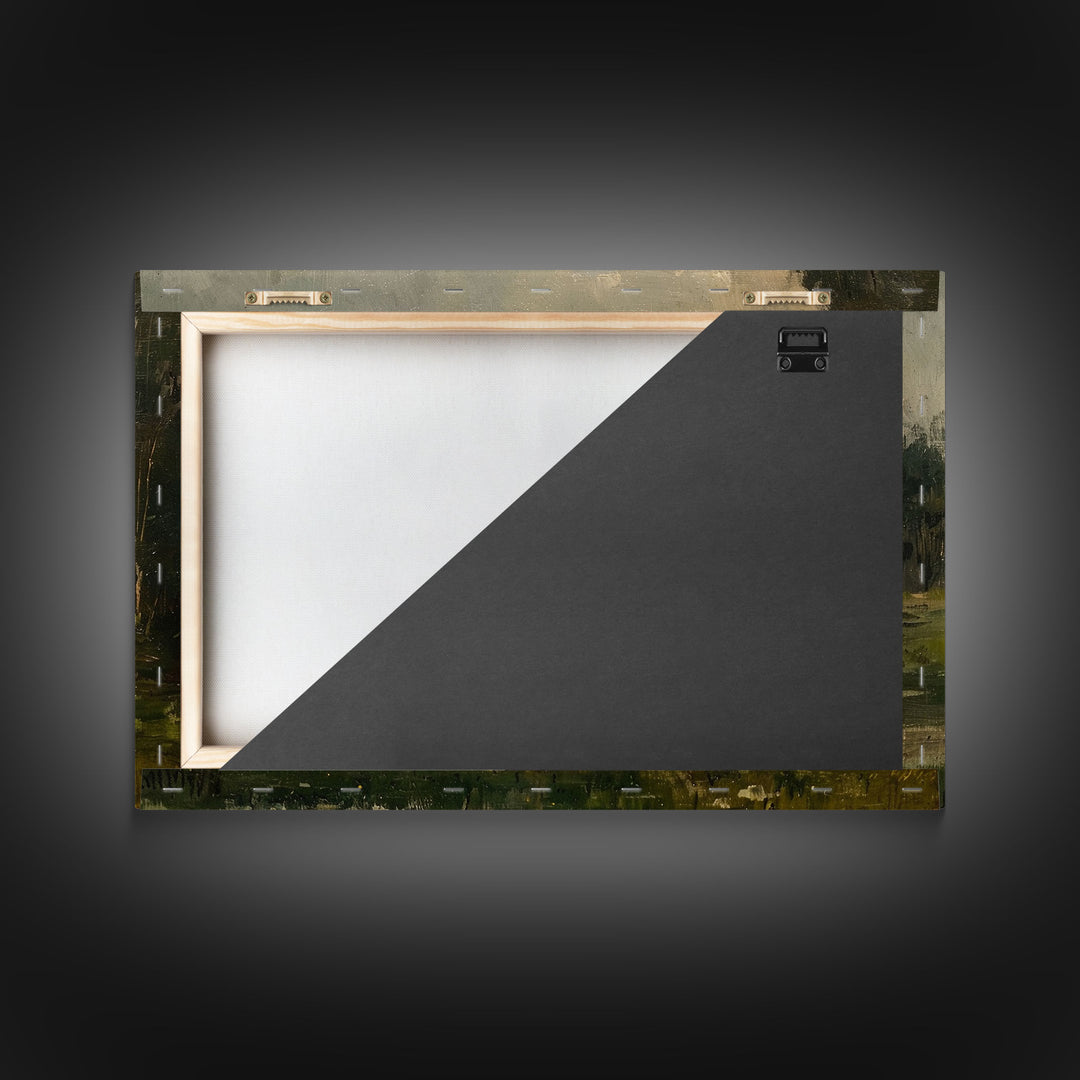 Slightly Scorched Vintage Farmhouse / Countryside Landscape Art Print | Moody Painting | Wall Art | Large Print | Minimalist Decor