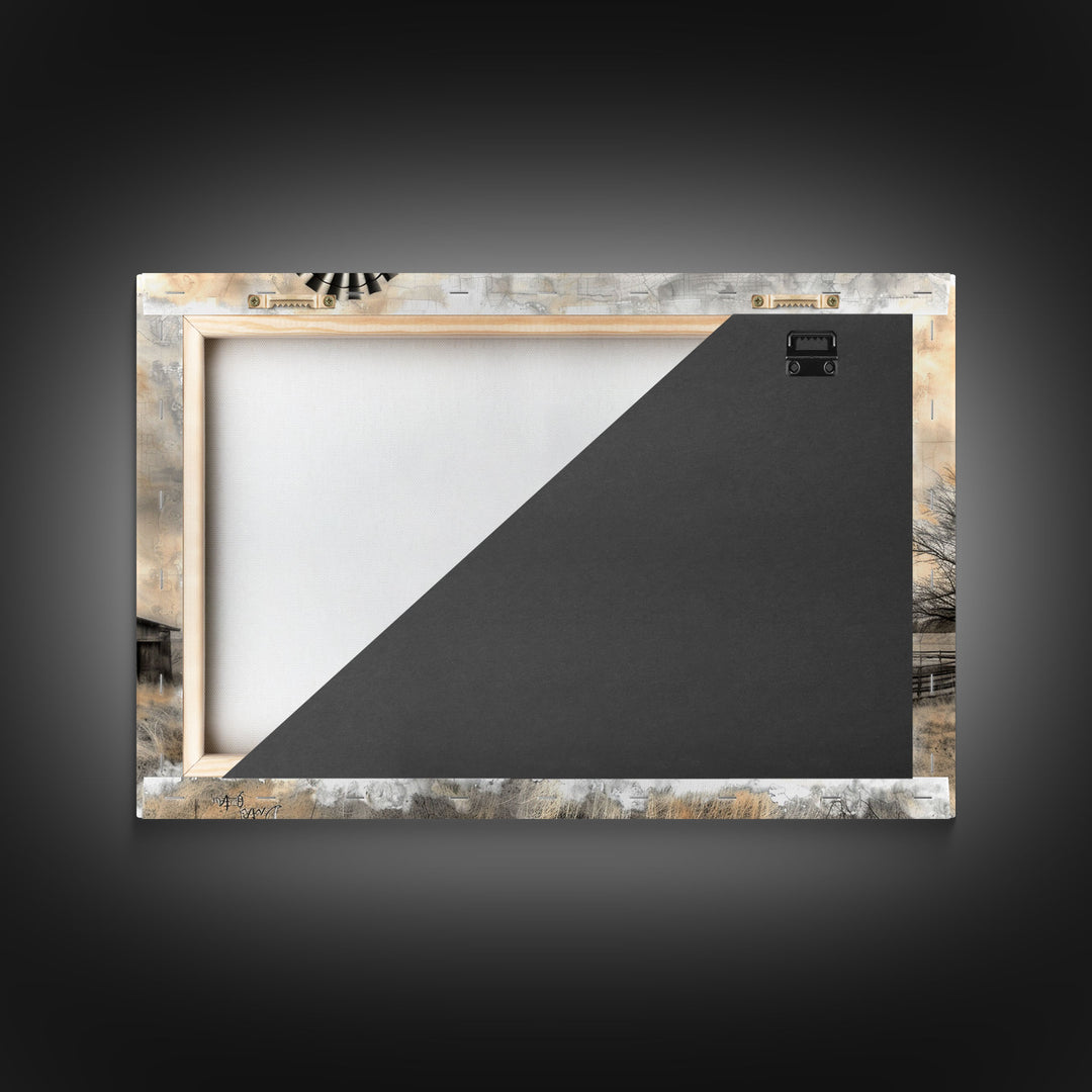 Farmhouse Barn Wall Art Canvas Print Painting Metal Art Vintage Decor Country Art Wood Frame Art Rustic Primitive Art Old Barn Painting