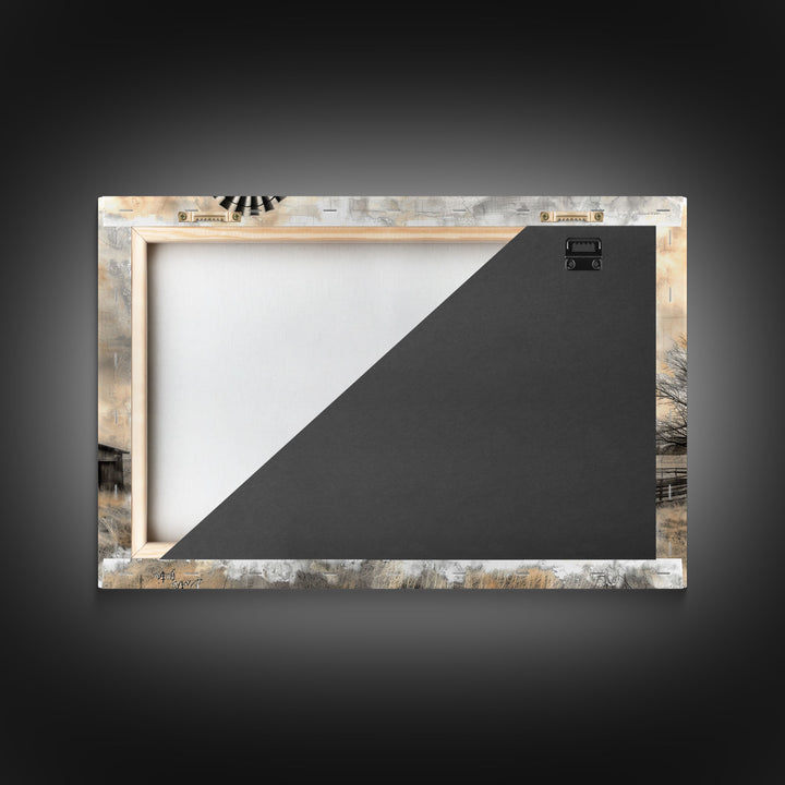 Farmhouse Barn Wall Art Canvas Print Painting Metal Art Vintage Decor Country Art Wood Frame Art Rustic Primitive Art Old Barn Painting