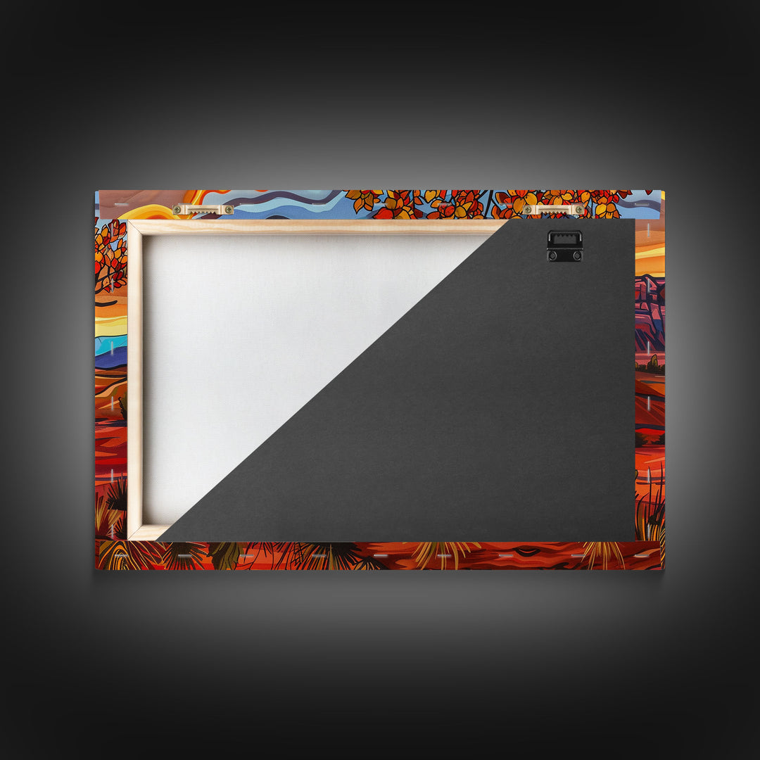 Retro Pop Art Desert Print, Van Gogh Inspired Wall Art, Rustic Southwest Decor, Farmhouse, Wild West, Wester Decor, Home Decor Living Room