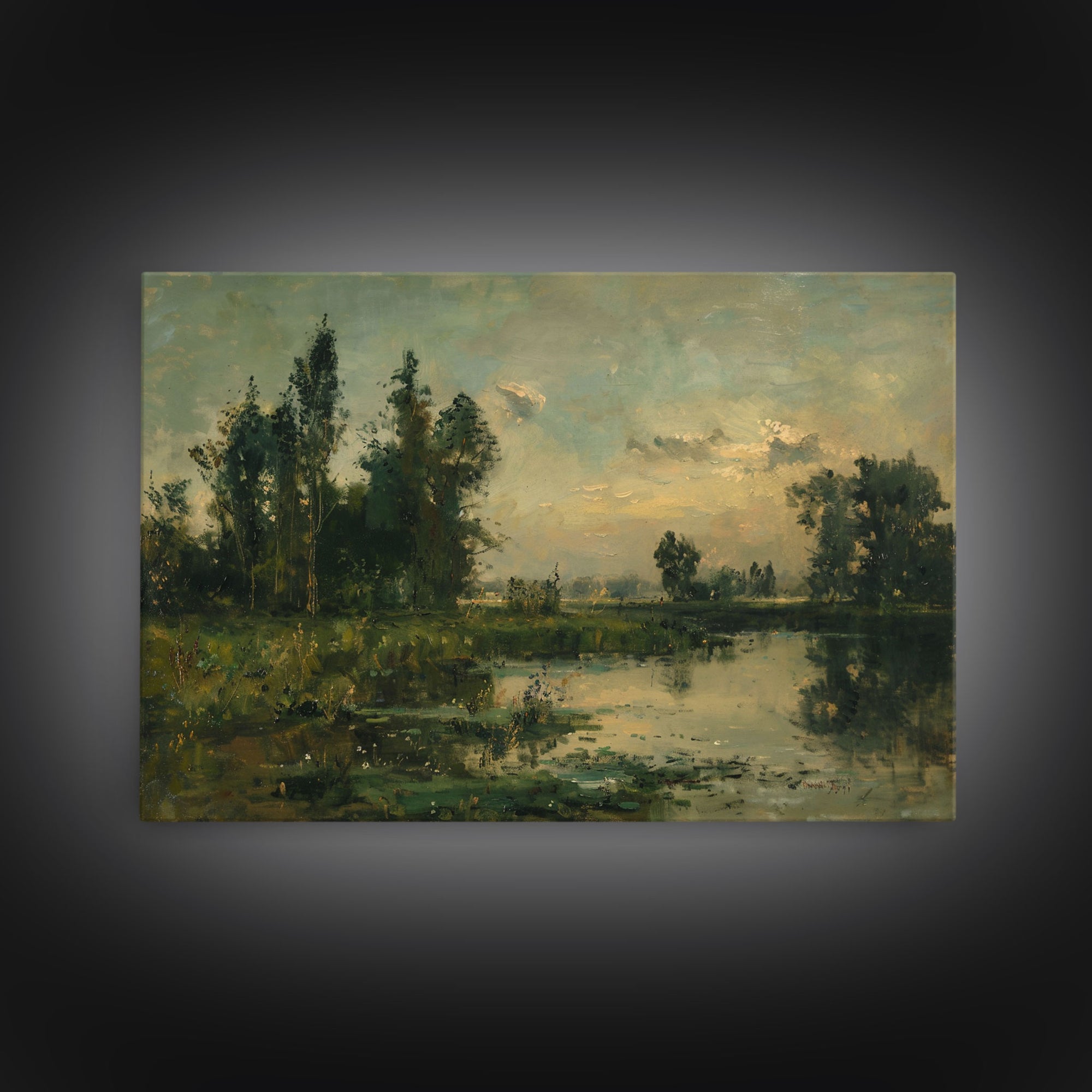 Slightly Scorched Landscape Painting Print | Framed Wall Art Or Metal Print | Home Decor | 40x60 Art | Huge Art | Living Room Decor