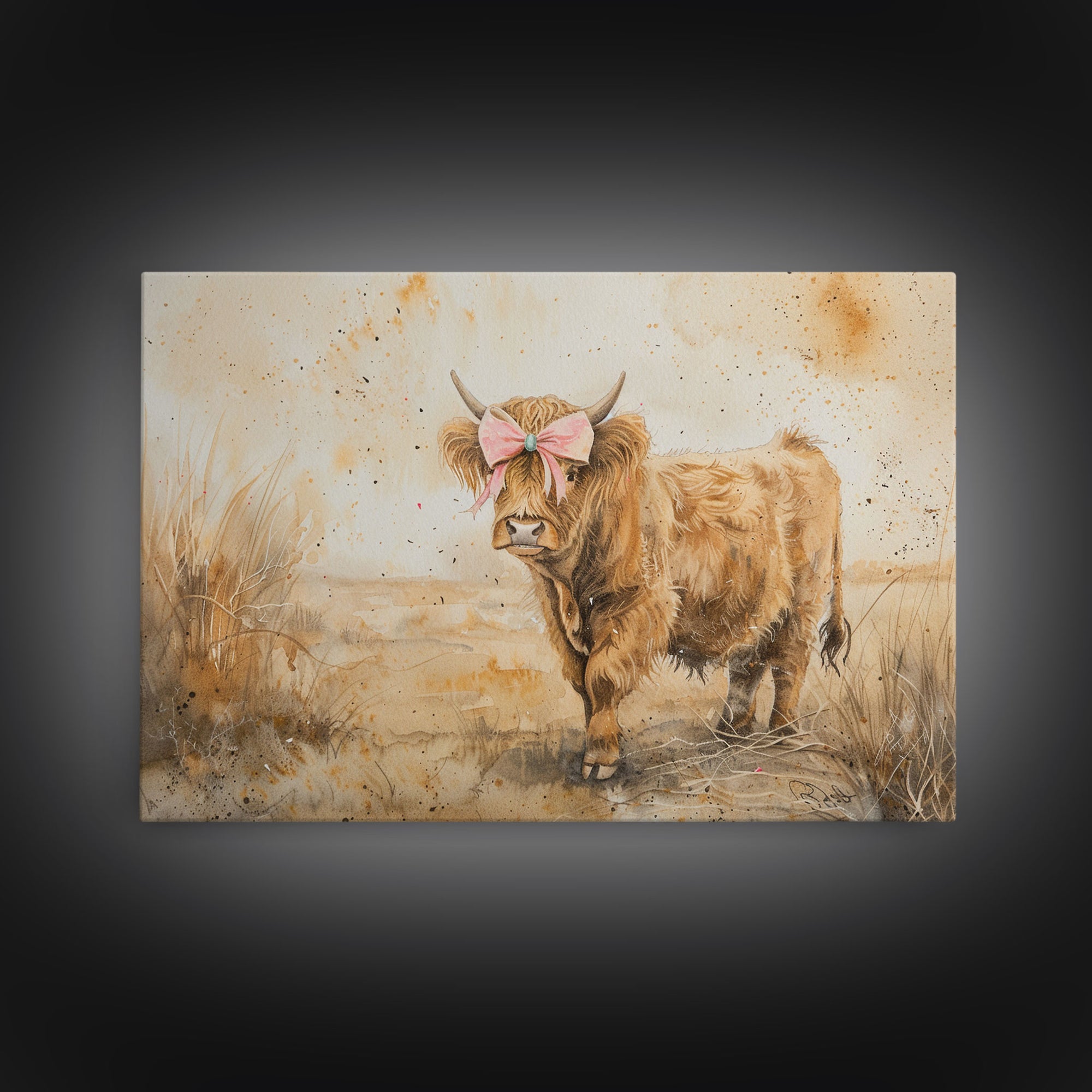 Cow Wall Art, Cow Print, Cow Wallhanging, Farmhouse Decor, Country Western Decor, Cow Lover Gift, Cottage Core Framed Art, Cute Cow