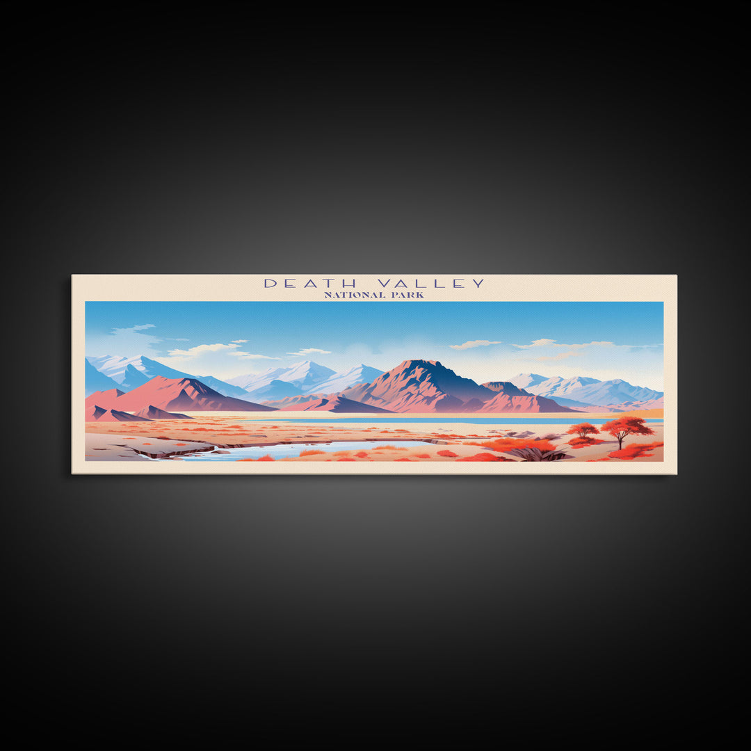 Death Valley National Park, Panoramic California Travel Art, National Park Print, Minimalist Travel Art, Midcentury Modern Style Landscape