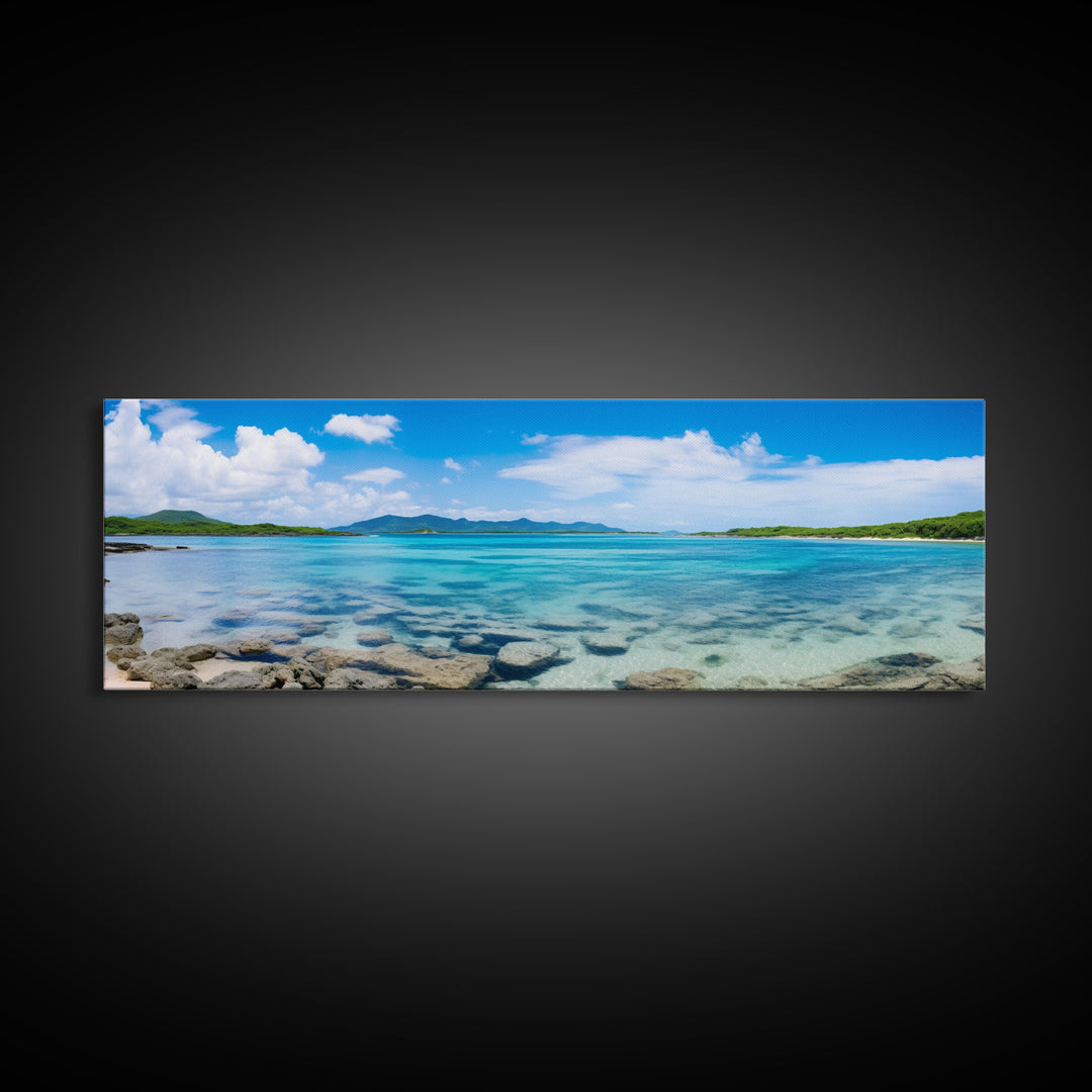 The Beaches of Ishigaki, Okinawa Art, Sunset Photography Beach House Decor, Lake House Art, Framed Canvas Print, Landscape Photography