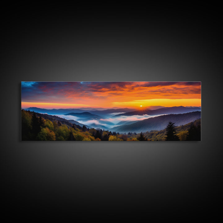 Panoramic of Great Smoky Mountains National Park, Extra Large Wall Art, Panoramic Wall Art, Panoramic Landscape Print, Landscape Photography