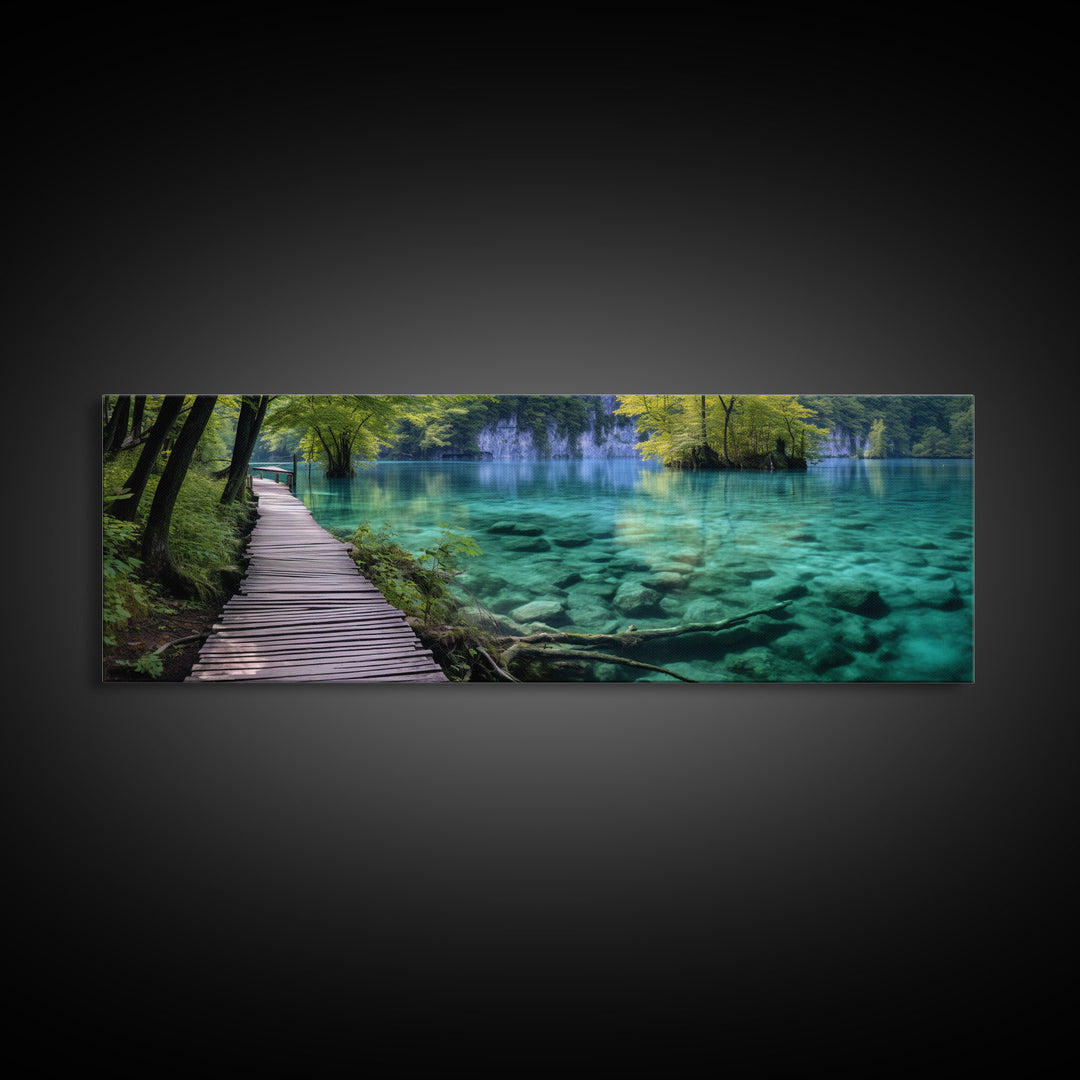 Panoramic Print of Plitvice Lakes Park Croatia Extra Large Wall Art, Panoramic Wall Art, Panoramic Landscape Print, Landscape Photography