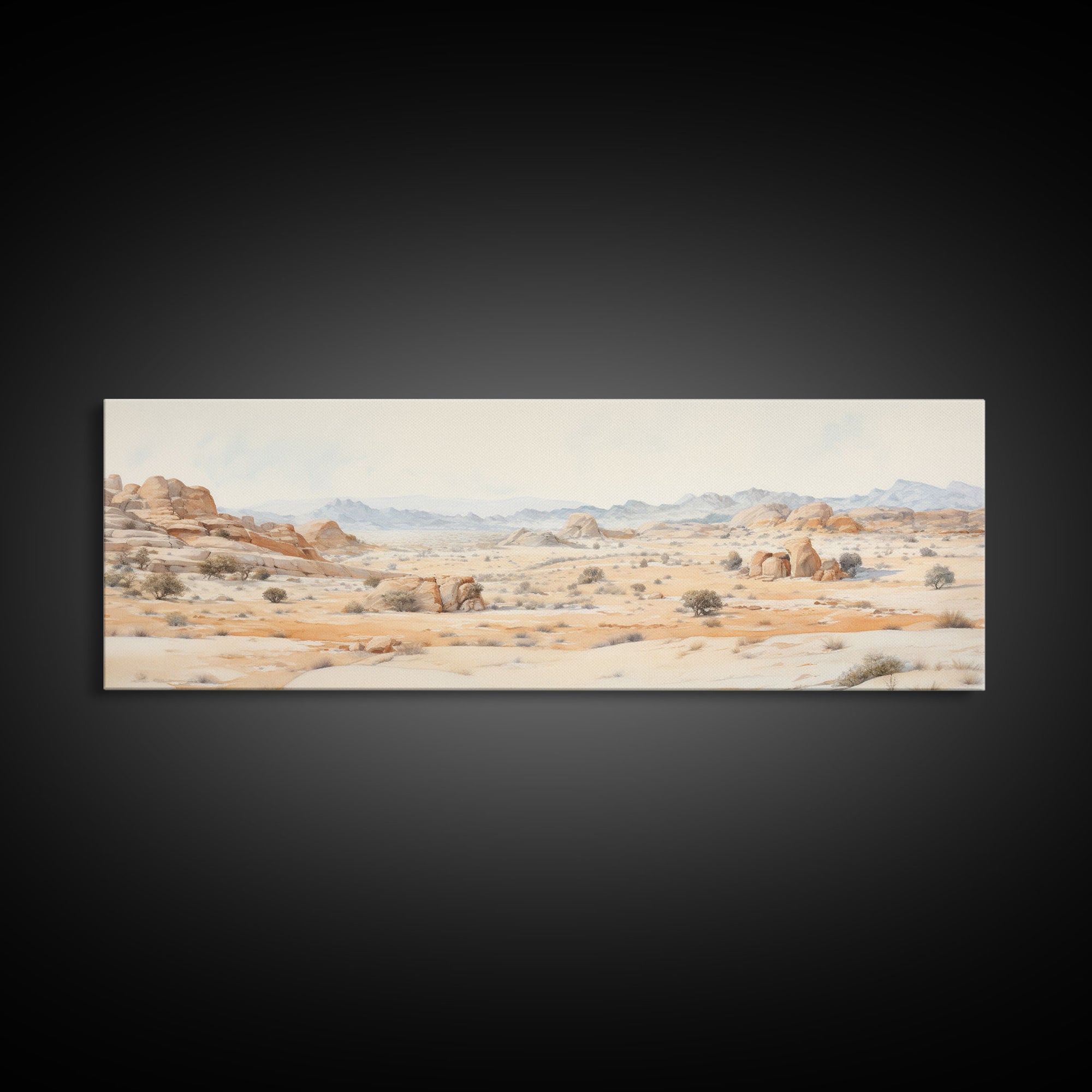 Arches National Park Poster, Utah, Extra Large Horizontal Wall Art, Watercolor Travel Print, Framed Canvas Print Wall Decor