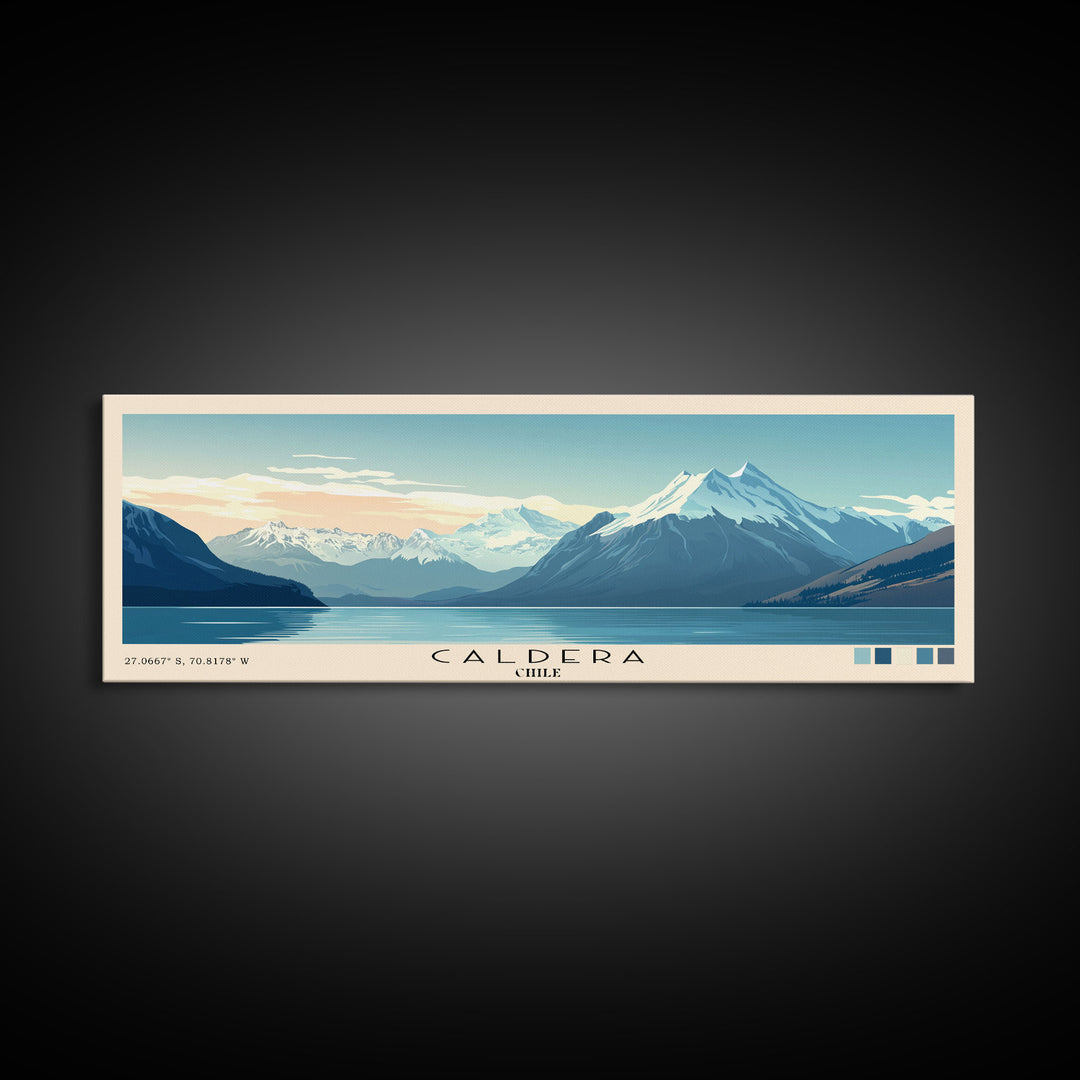 Caldera, Chile Panoramic Print, Vacation Gift, Chile Wall Art, Beach Painting, Beach Decor, Beach Or Lakehouse Art