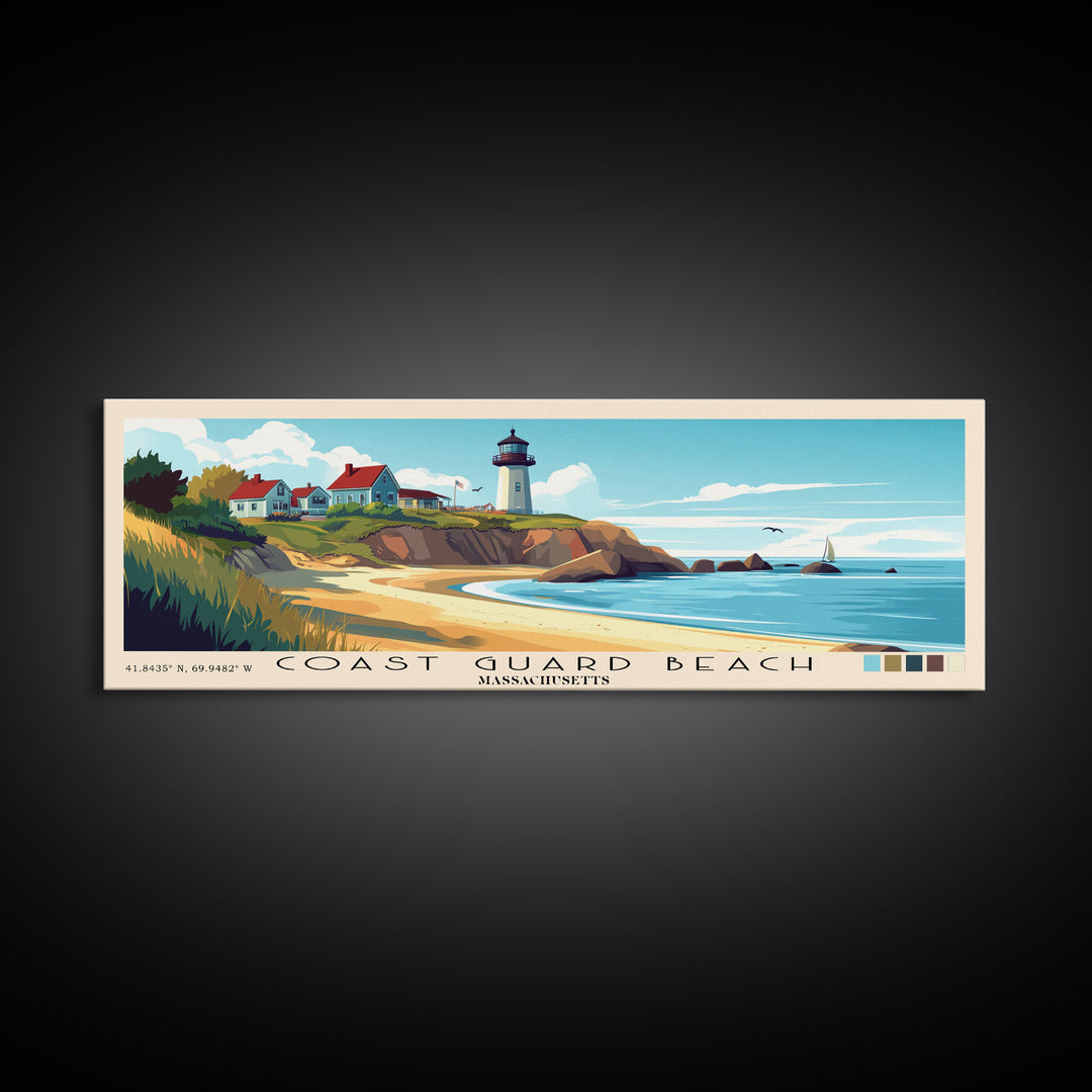 Coast Guard Beach, Massachusetts Panoramic Print, Vacation Gift, Massachusetts Wall Art, Vacation Wall Art, Vacatation Memories, Beach Decor, Beach Or Lakehouse Art