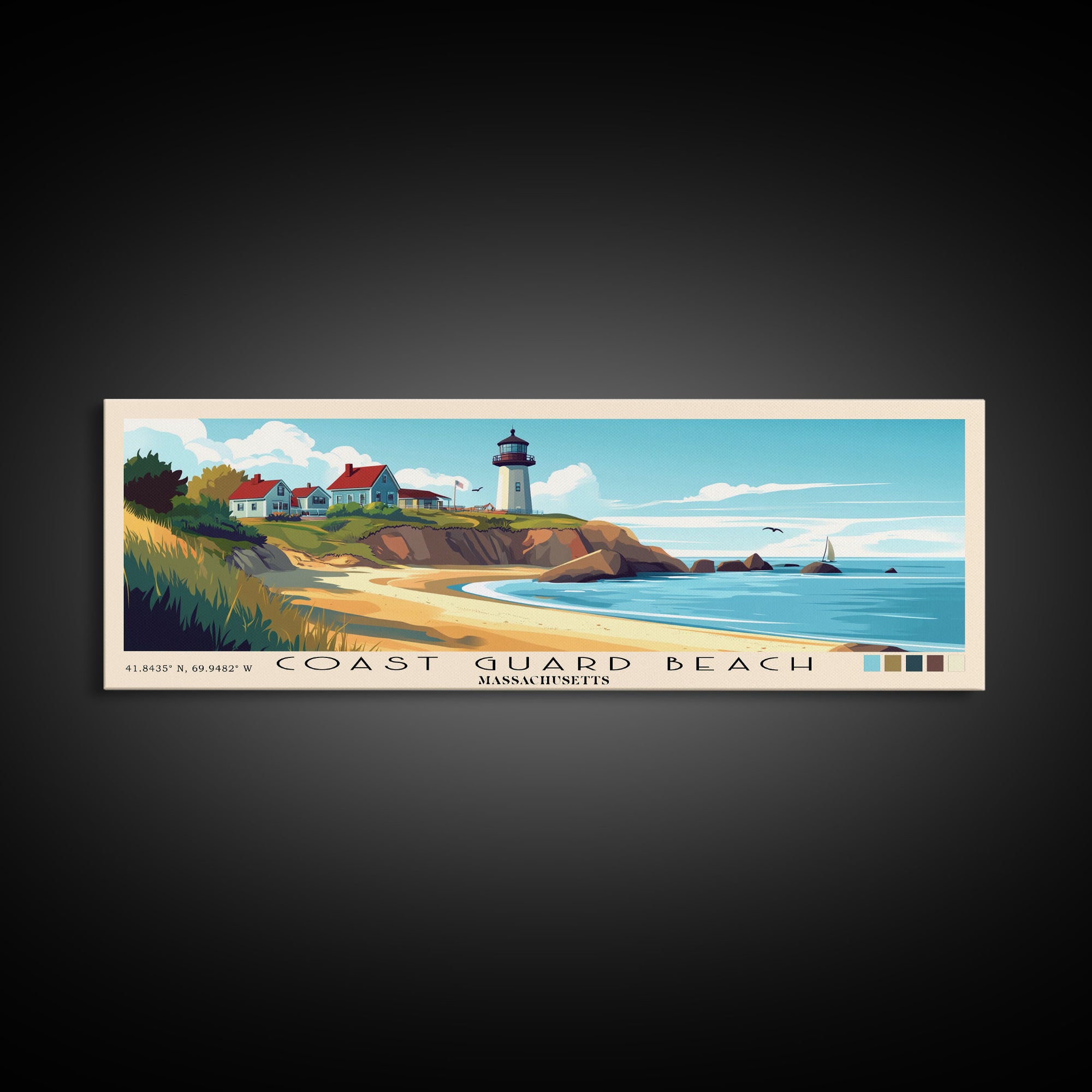 Coast Guard Beach, Massachusetts Panoramic Print, Vacation Gift, Massachusetts Wall Art, Vacation Wall Art, Vacatation Memories, Beach Decor, Beach Or Lakehouse Art