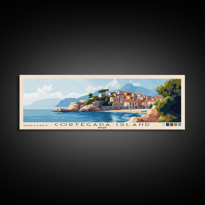 Cortegada Island, Spain Panoramic Beach Print, Vacation Gift, Spain Wall Art, Beach Painting, Beach Decor, Beach Painting