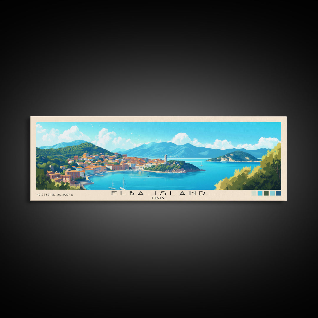 Elba Island, Italy Panoramic Print, Vacation Gift, Italy Wall Art, Vacation Wall Art, Vacatation Memories, Beach Decor, Beach Or Lakehouse Art