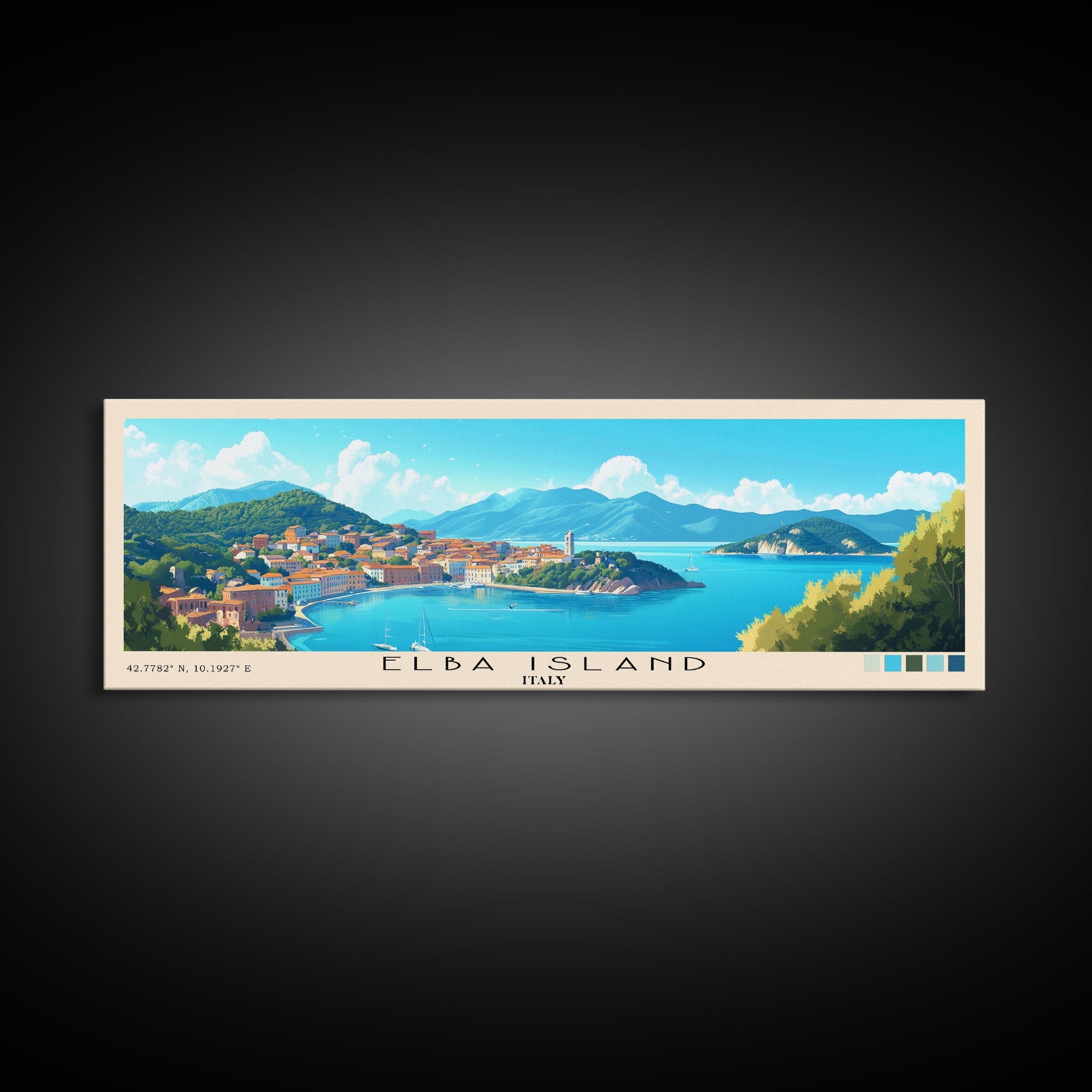Elba Island, Italy Panoramic Print, Vacation Gift, Italy Wall Art, Vacation Wall Art, Vacatation Memories, Beach Decor, Beach Or Lakehouse Art