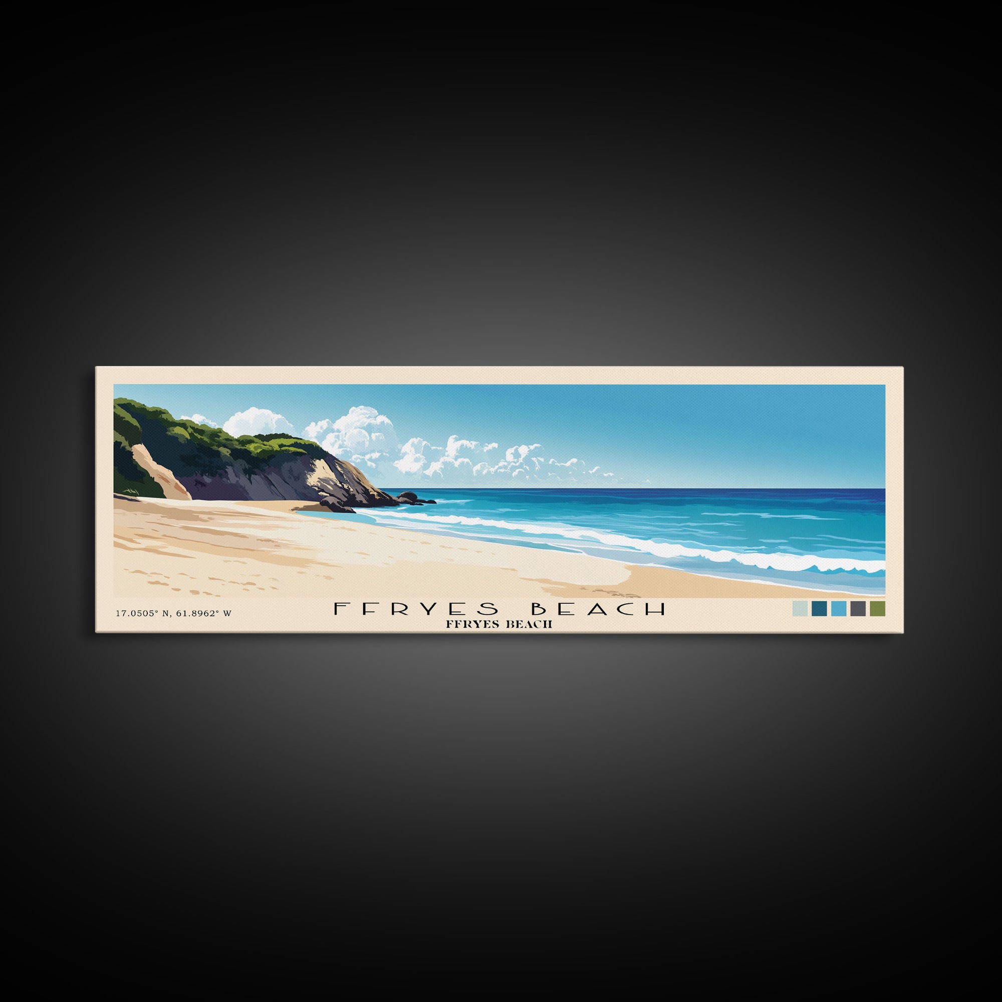 Ffryes Beach, Ffryes Beach Panoramic Print, Vacation Gift, Ffryes Beach Wall Art, Vacation Wall Art, Vacatation Memories, Beach Decor, Beach Or Lakehouse Art