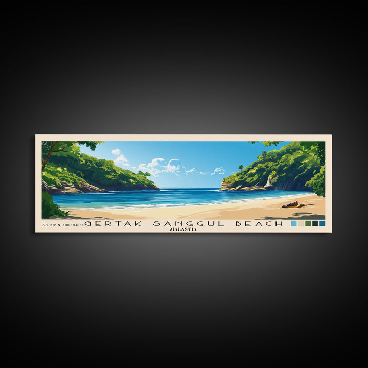 Gertak Sanggul Beach, Malasyia Panoramic Print, Vacation Gift, Malasyia Wall Art, Vacation Wall Art, Vacatation Memories, Beach Decor, Beach Or Lakehouse Art