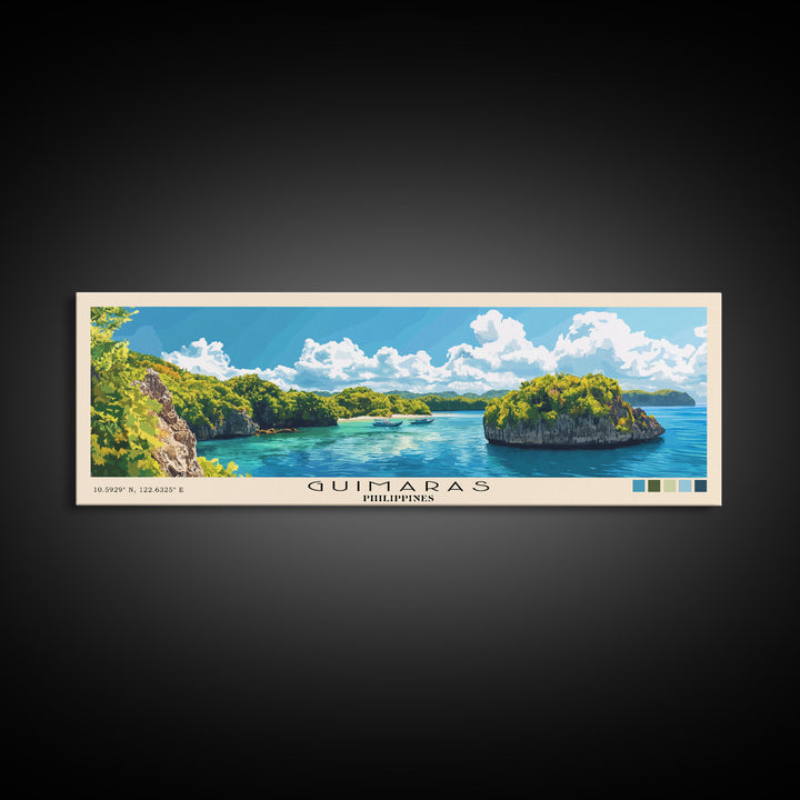 Guimaras, Philippines Panoramic Print, Vacation Gift, Philippines Wall Art, Vacation Wall Art, Vacatation Memories, Beach Decor, Beach Or Lakehouse Art