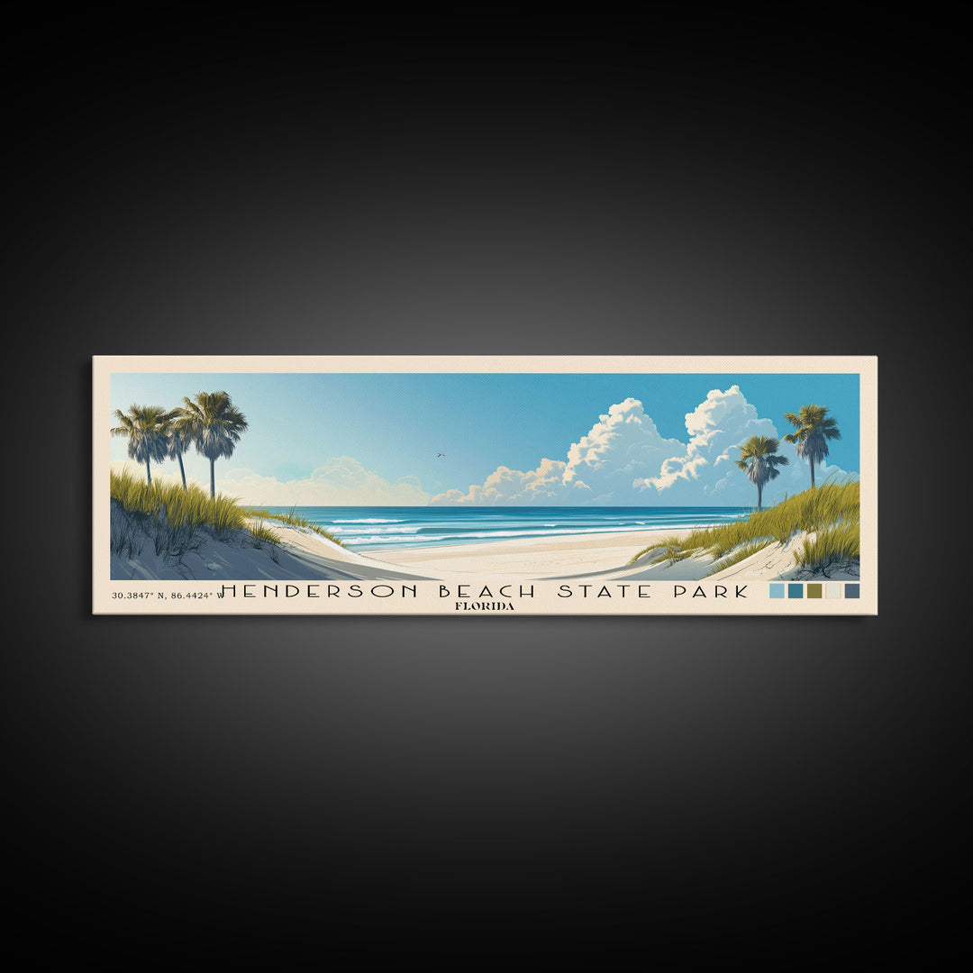 Henderson Beach State Park, Florida Panoramic Print, Vacation Gift, Florida Wall Art, Vacation Wall Art, Vacatation Memories, Beach Decor, Beach Or Lakehouse Art