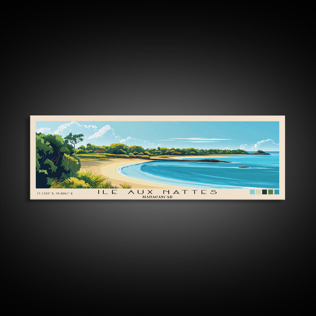 Ile Aux Nattes, Madagascar Panoramic Print, Vacation Gift, Madagascar Wall Art, Vacation Wall Art, Vacatation Memories, Beach Decor, Beach Or Lakehouse Art