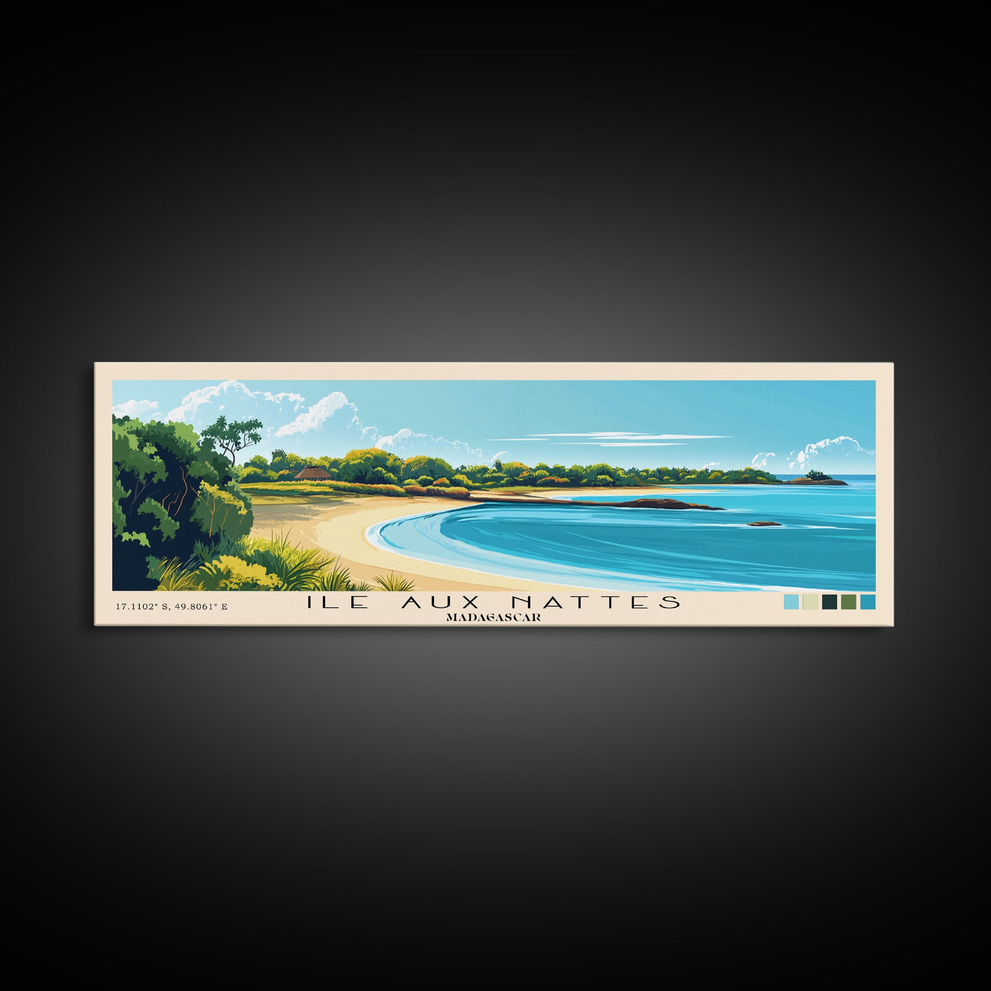 Ile Aux Nattes, Madagascar Panoramic Print, Vacation Gift, Madagascar Wall Art, Vacation Wall Art, Vacatation Memories, Beach Decor, Beach Or Lakehouse Art