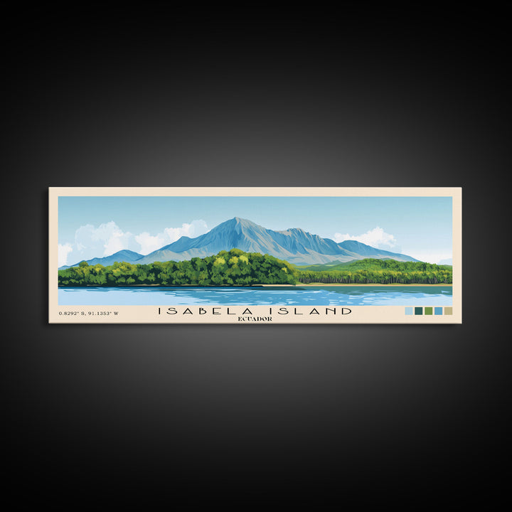 Isabela Island, Ecuador Panoramic Print, Vacation Gift, Ecuador Wall Art, Vacation Wall Art, Vacatation Memories, Beach Decor, Beach Or Lakehouse Art