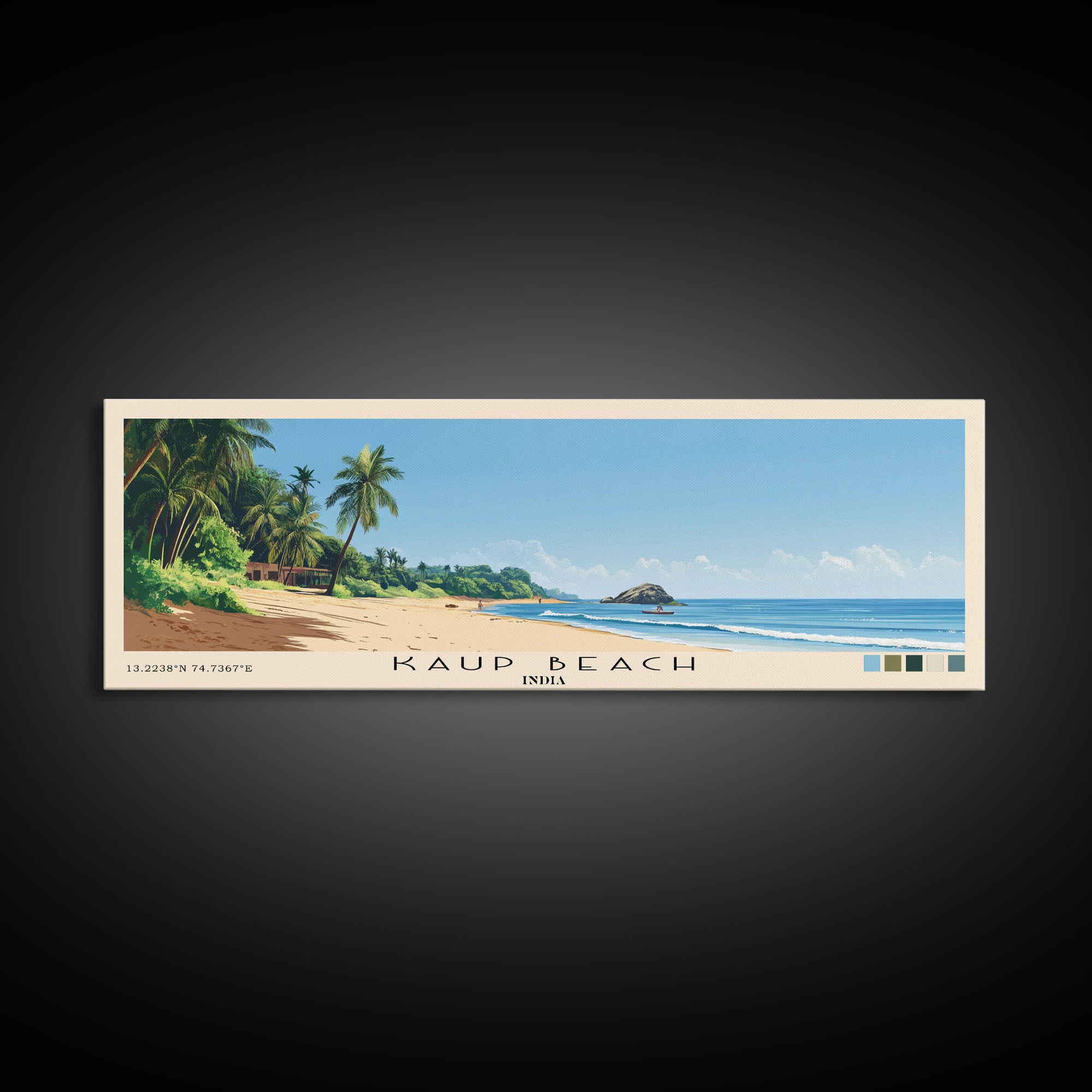 Kaup Beach, India Panoramic Print, Vacation Gift, India Wall Art, Vacation Wall Art, Vacatation Memories, Beach Decor, Beach Or Lakehouse Art
