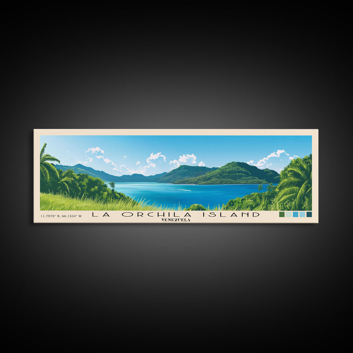 La Orchila Island, Venezuela Panoramic Print, Vacation Gift, Venezuela Wall Art, Beach Painting, Beach Decor, Beach Or Lakehouse Art