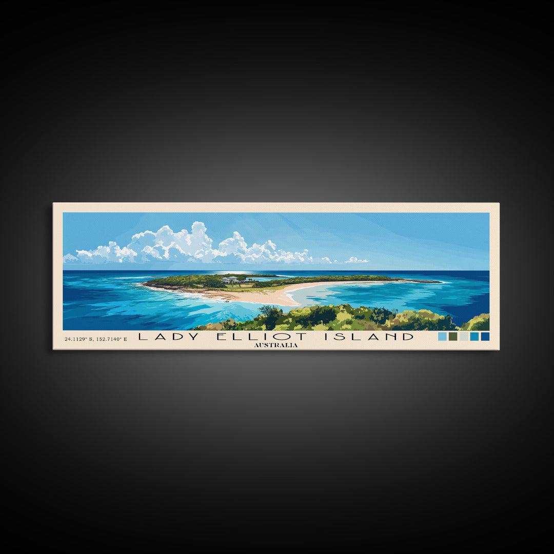 Lady Elliot Island, Australia Panoramic Print, Vacation Gift, Australia Wall Art, Vacation Wall Art, Vacatation Memories, Beach Decor, Beach Or Lakehouse Art