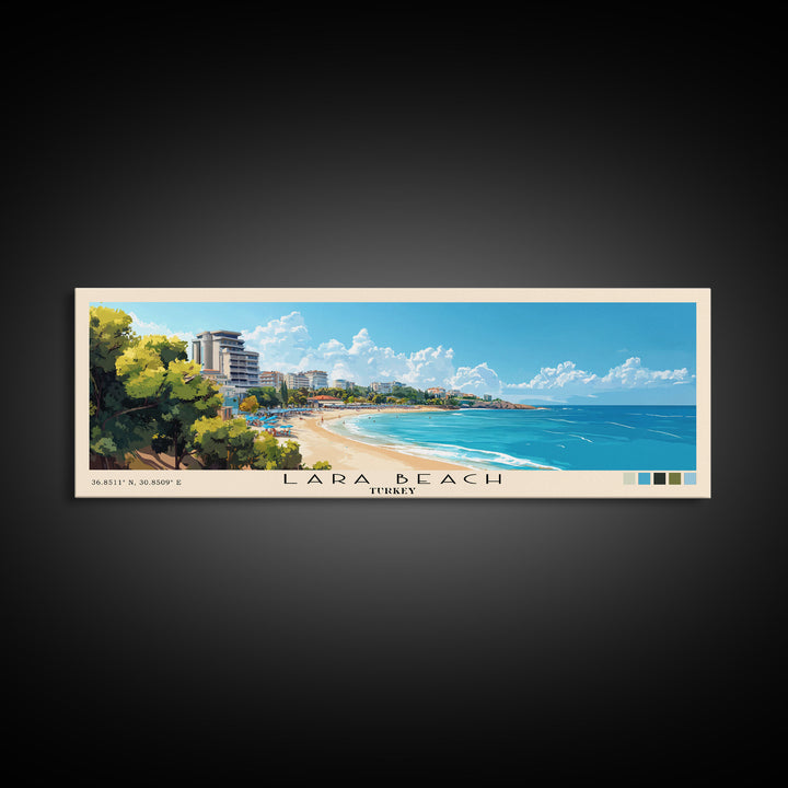 Lara Beach, Turkey Panoramic Print, Vacation Gift, Turkey Wall Art, Vacation Wall Art, Vacatation Memories, Beach Decor, Beach Or Lakehouse Art