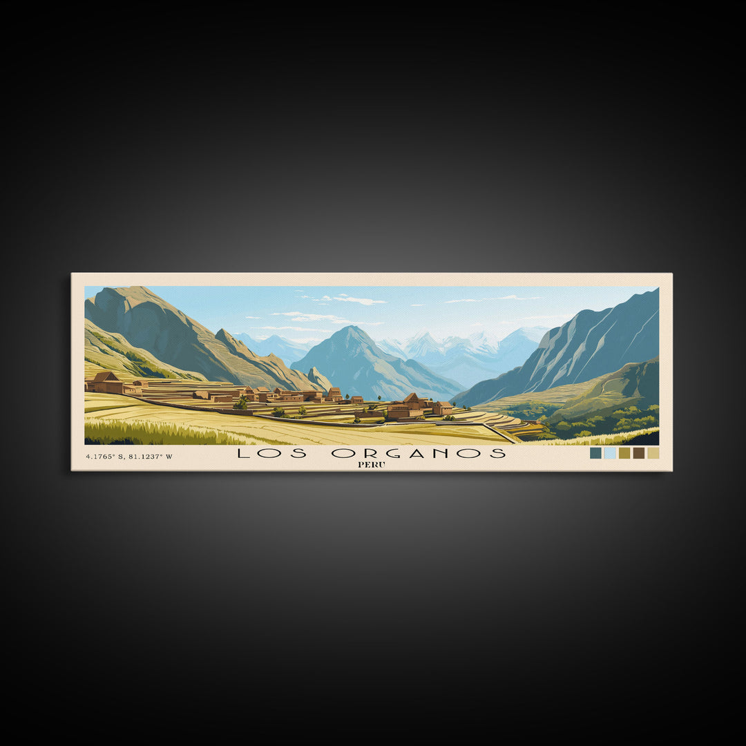 Los Organos, Peru Panoramic Print, Vacation Gift, Peru Wall Art, Beach Painting, Beach Decor, Beach Or Lakehouse Art