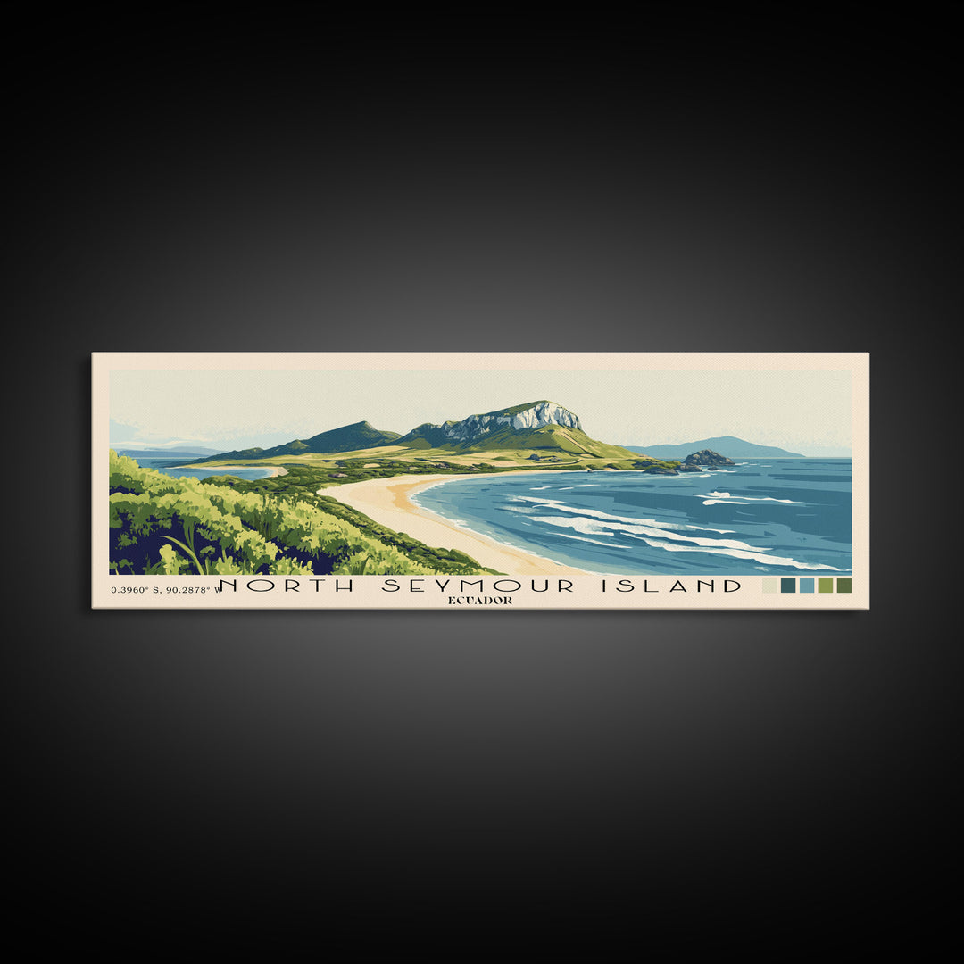 North Seymour Island, Ecuador Panoramic Print, Vacation Gift, Ecuador Wall Art, Vacation Wall Art, Vacatation Memories, Beach Decor, Beach Or Lakehouse Art