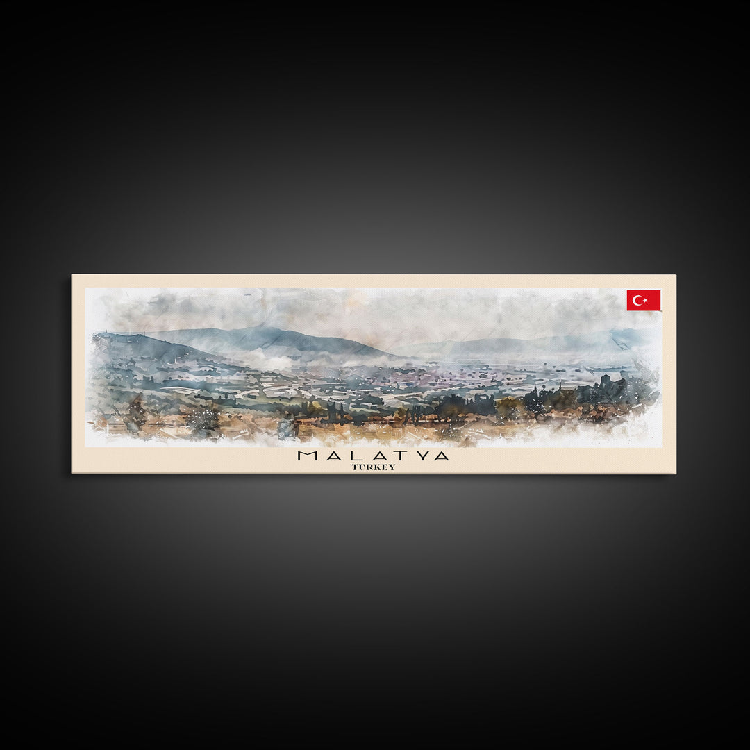 Malatya Turkey Travel Print Wall Art, Panoramic City Art, Travel Art, Wall Decor, Vacation Gift, Framed Canvas Print Or Metal Art
