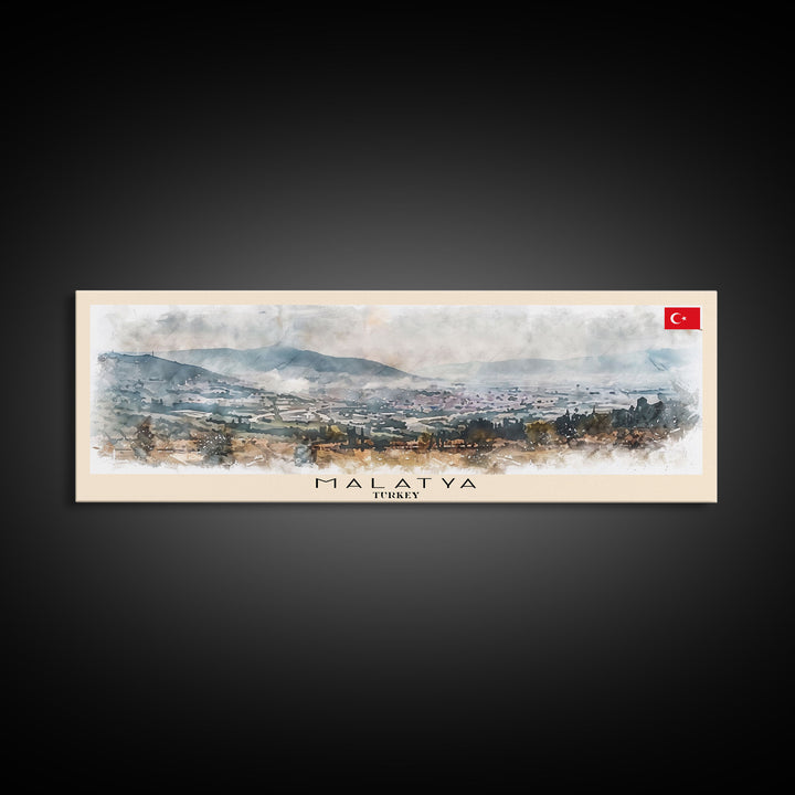Malatya Turkey Travel Print Wall Art, Panoramic City Art, Travel Art, Wall Decor, Vacation Gift, Framed Canvas Print Or Metal Art