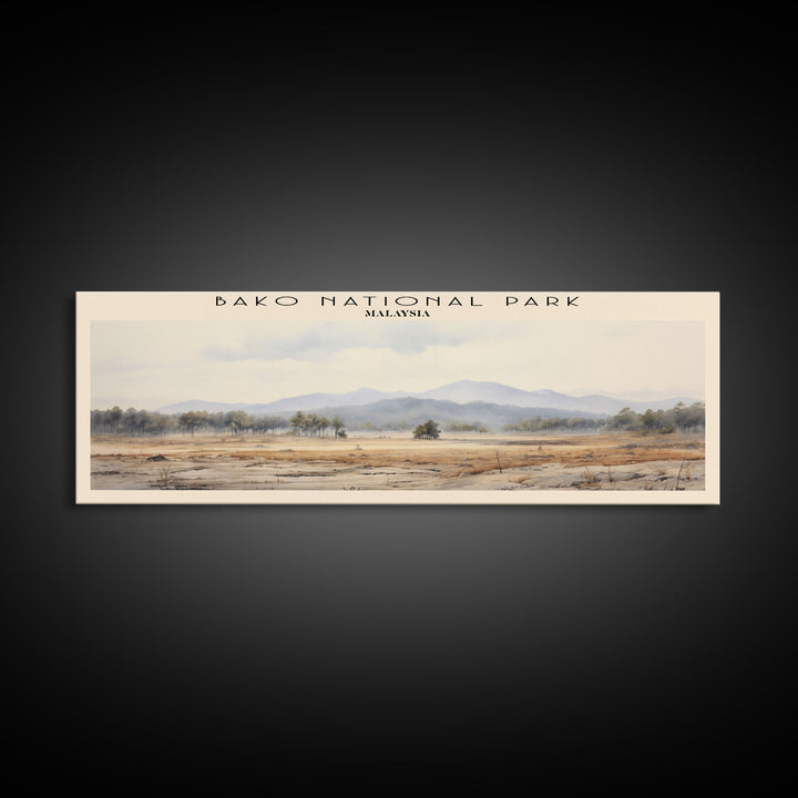 Bako National Park Travel Poster Print, Framed Canvas Wall Art, Metal Wall Art, Malaysia art, Gift For Him, Travel Wall Art, Travel Lover Gift