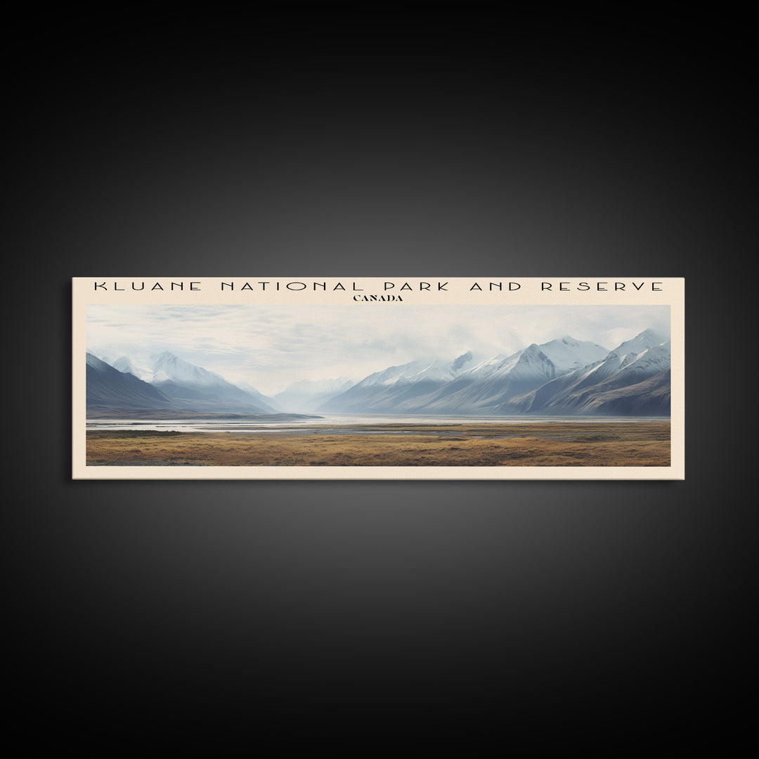 Kluane National Park and Reserve COUNTRY Travel Poster Print, Framed Canvas Print, COUNTRY Travel Art, Wood Framed Art, Wall Hanging, Home Decor