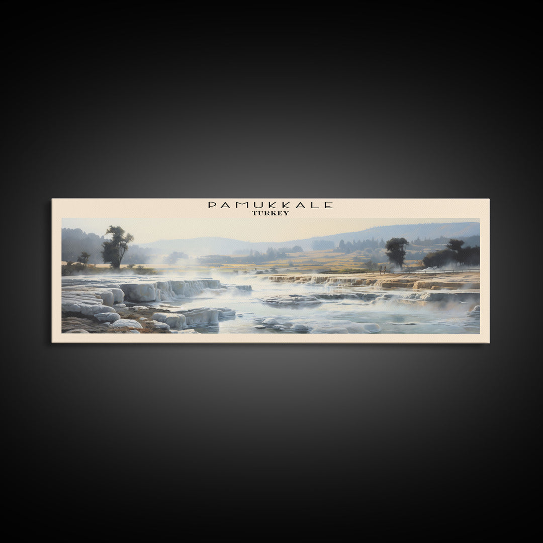 Pamukkale Travel Print Wall Art, Travel Poster Print, Retro Style COUNTRY Home Decor, Wall Hanging, Travel Gift Idea, Unique Metal Art