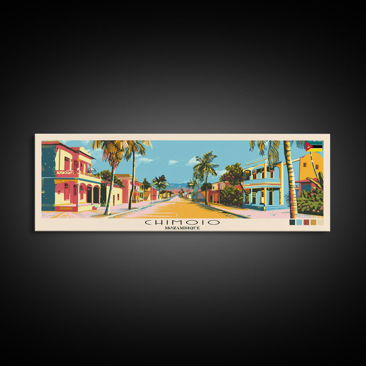 Chimoio, Mozambique Panoramic Canvas Print, Chimoio, Mozambique Painting, Mozambique Art, Chimoio Travel Poster, Travel Art, Guest Room Painting