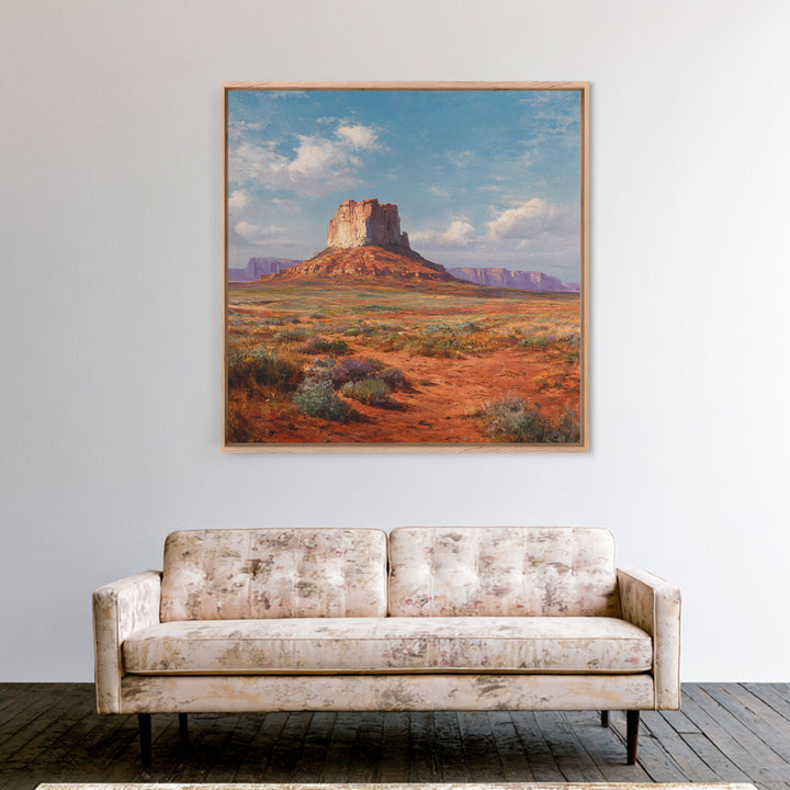 Monument Valley Desert Butte Wall Art, Western Landscape Canvas Print, Rustic Southwest Home Decor