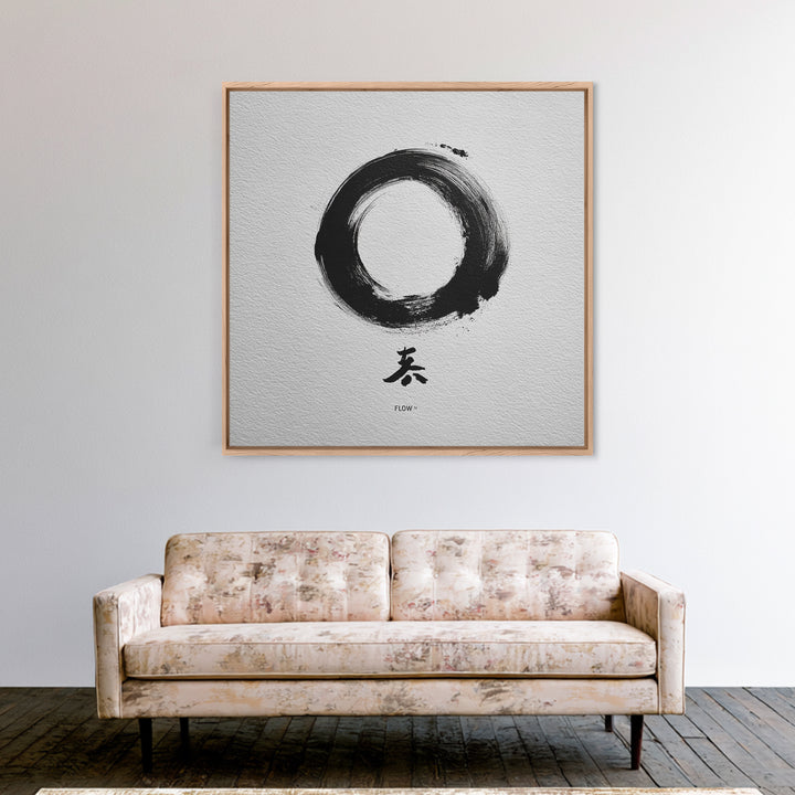 Zen Enso Circle Japanese Ink Painting Wall Art Minimalist Abstract Print Modern Home Decor Living Room Wall Art