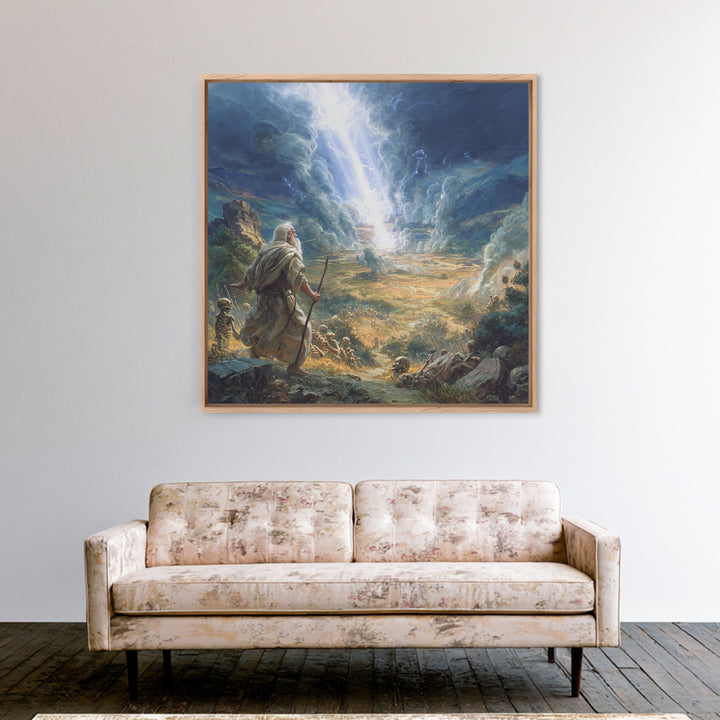 Ezekiel Valley Of Dry Bones Framed Canvas Print, Biblical Wall Art, Dramatic Religious Home Decor, Christian Gift For Him