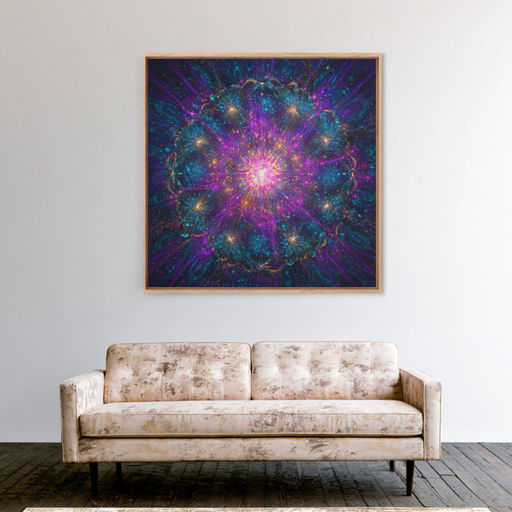 Colorful Cosmic Explosion Galaxy Abstract Wall Art Psychedelic Space Painting Trippy Room Decor Modern Wall Art Canvas Print