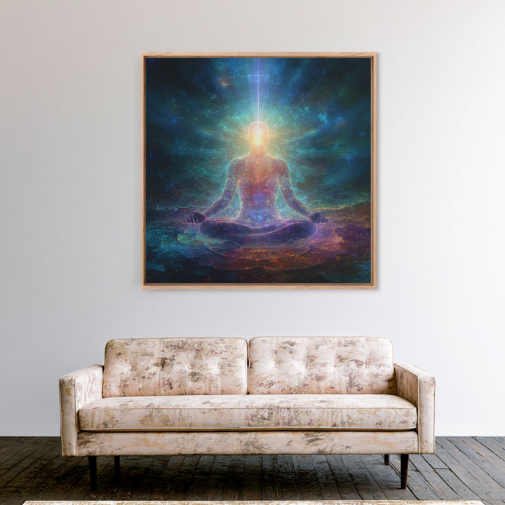 Sunlit Desert Canyon Oil Painting Wall Art, Warm Western Landscape Canvas Print, Rustic Southwestern Home Decor