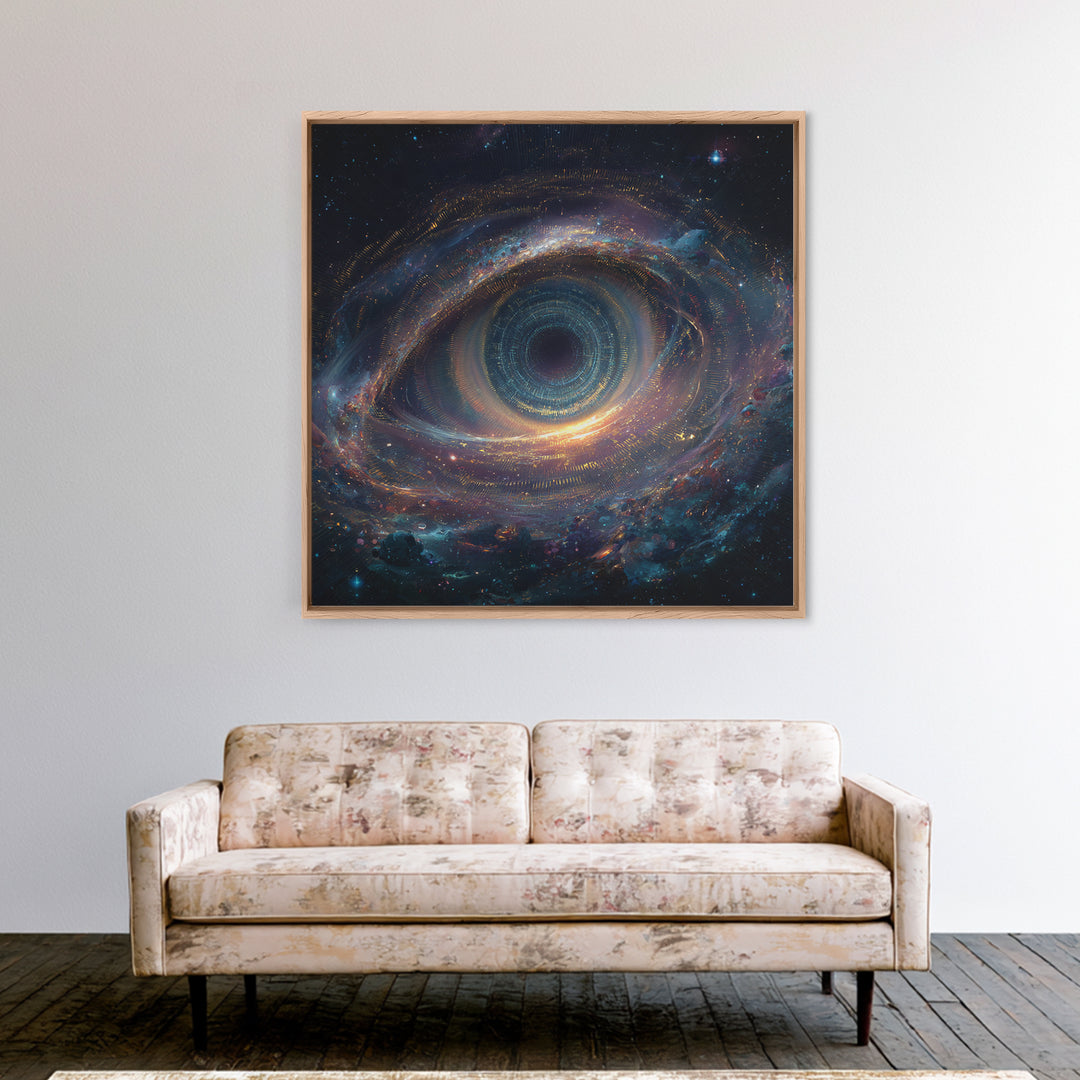 Cosmic Eye Galaxy Portal Wall Art Canvas Print Surreal Space Art Astronomy Decor Trippy Wall Art