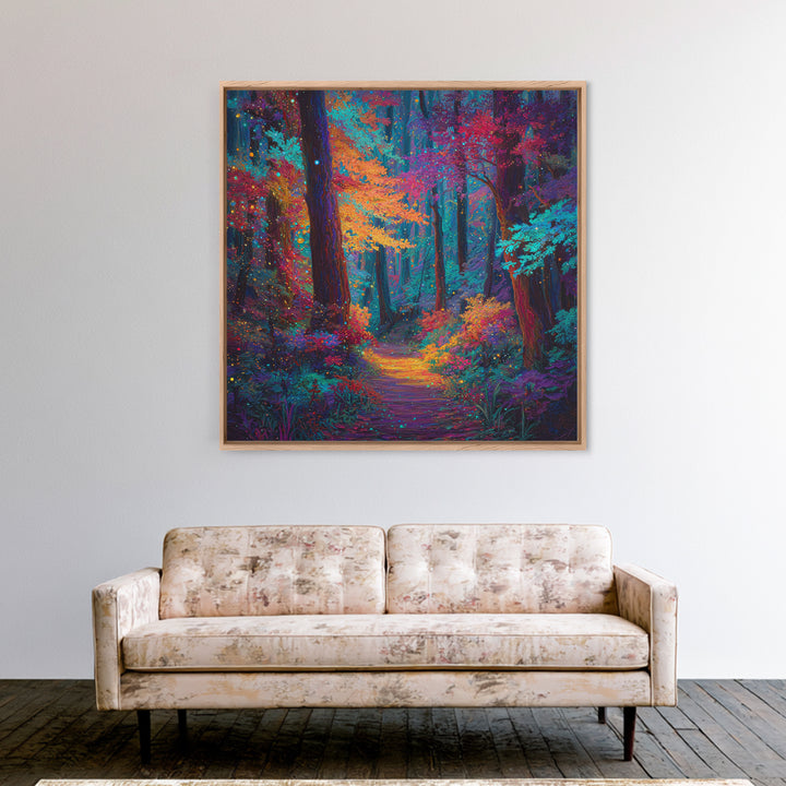 Mystical Galaxy Ocean Landscape Wall Art, Celestial Beach Print, Abstract Ocean Art, Coastal Wall Decor For Bedroom Or Living Room