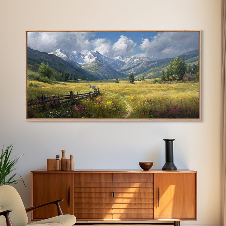 Dramatic Autumn Fire Landscape Painting With Burning Grass And Fiery Sky Wall Art
