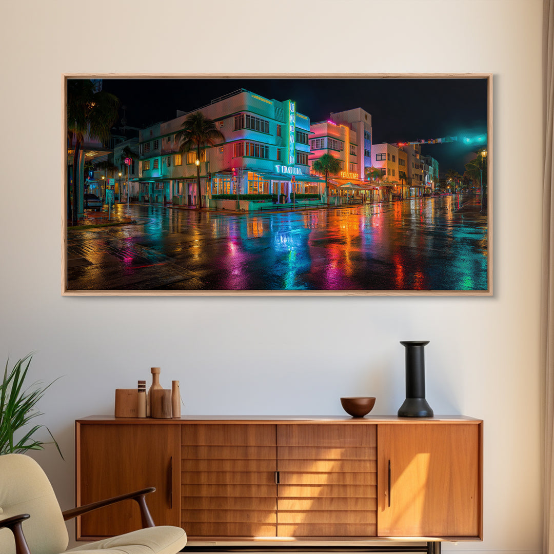 Mystical Vibrant Forest Reflection Magical Wall Art Canvas Print For Enchanted Home Decor And Cozy Living Room