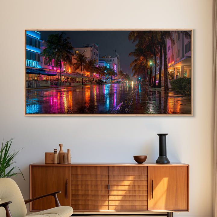 Stunning Calm Ocean Sunset Over Vast Water Surface Large Landscape Wall Art Framed Canvas Print For Coastal Home Decor