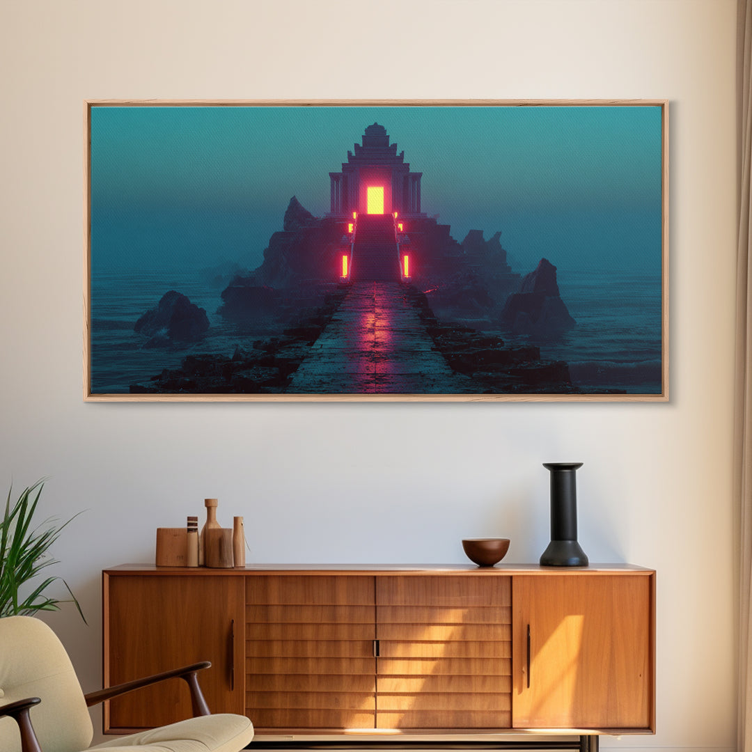 Serene Bamboo Forest Pathway Asian Landscape Art Print Framed Canvas Print Zen Wall Art Home Decor Meditation Room Decor Minimalist Art